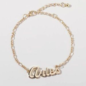 Aries Zodiac Golden Bracelet